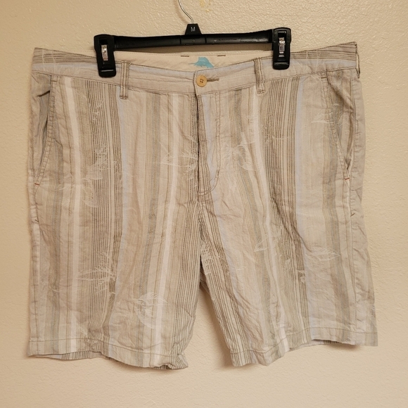 Tommy Bahama Striped Linen Blend Shorts - Picture 1 of 5